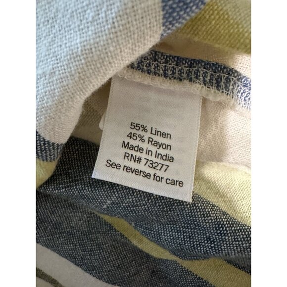 SONOMA woman 2x Stripe Linen Rayon Blend Tunic Dress Pockets Boho - Picture 7 of 9